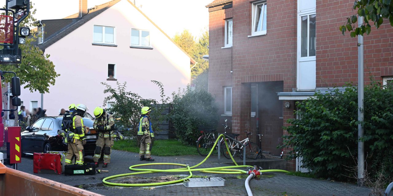 Kellerbrand in Mehrfamilienhaus