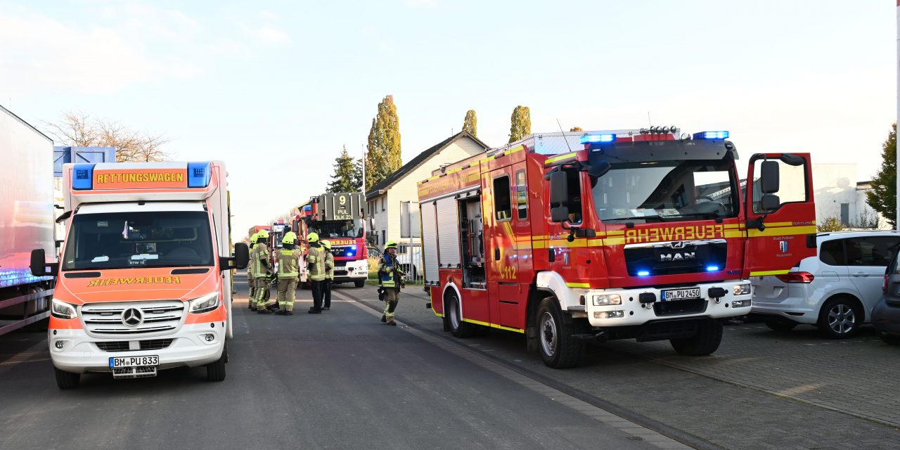 Betriebsunfall im Gewerbegebiet Brauweiler